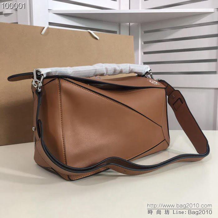 LOEWE羅意威 拼色熱銷款 puzzle bag 可折疊 牛皮手提肩背包 大小號 L0153  jdl1235